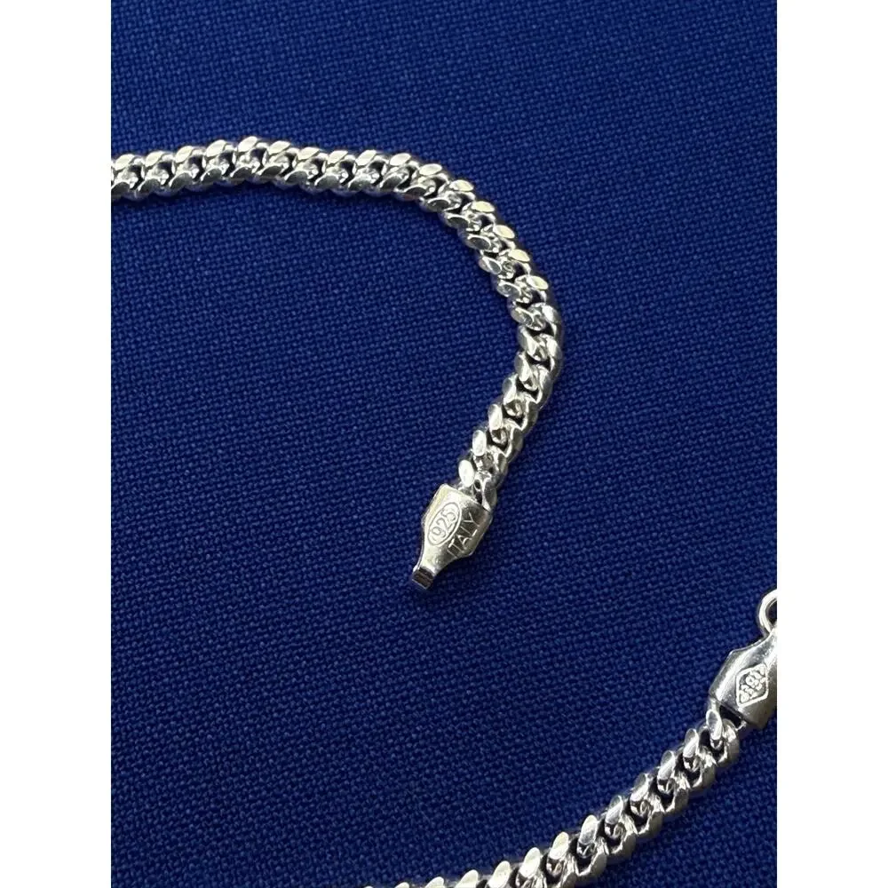 925 Italy Sterling Silver Miami Cuban Link Bracelet 3.8mm 8